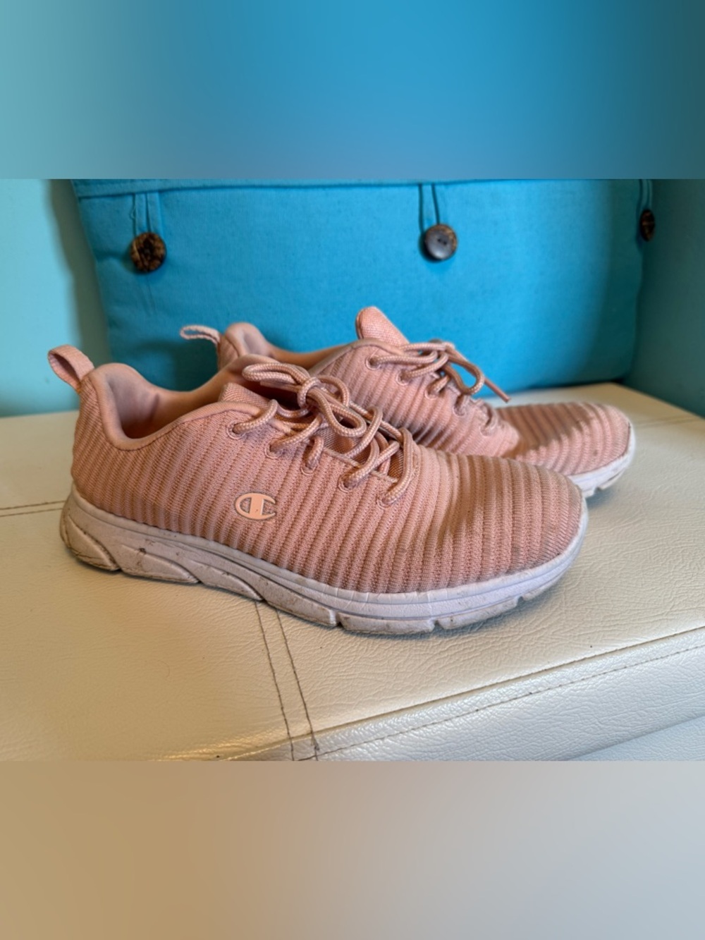 Champion Women’s Pink Knit Lace-Up Sneaker